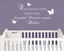 Beautiful Princess with Her Name Wall Quotes Decal